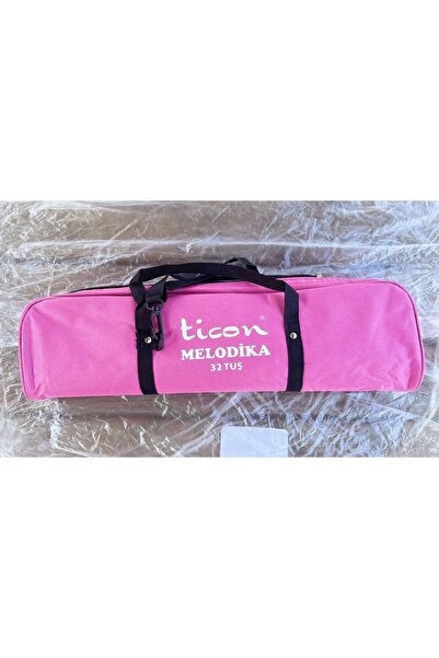 Genel Markalar Melodika 32 Tuşlu Çantalı Pembe Renk Bez Çantalı Taşıma Kulplu