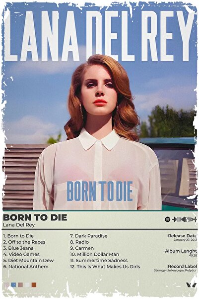 Hayal Poster Lana Del Rey Retro Ahşap Poster (20x30)