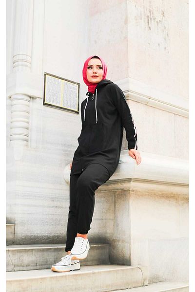 CNG MODA Hooded Zippered Tomy Tracksuit Set
