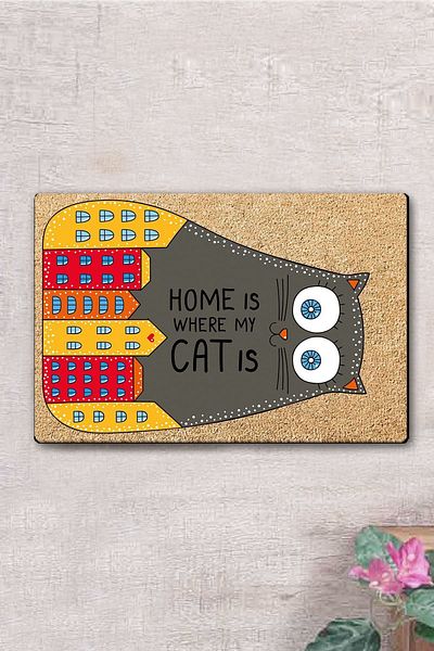 Chilai Home Pvc Townk Cat Special Design Indoor and Exterior Pvc Door Front Mats