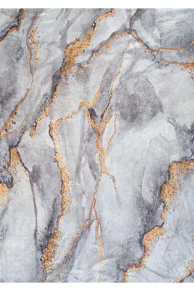 RENKLİBUTİK Modern Patterned Velvet Carpet Cover - Elastic and Non-Slip, Washable, 6 M2