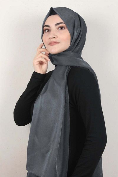 PİRAMİT Smoke Colored Amber Glitter Shawl - 4000-54 Model