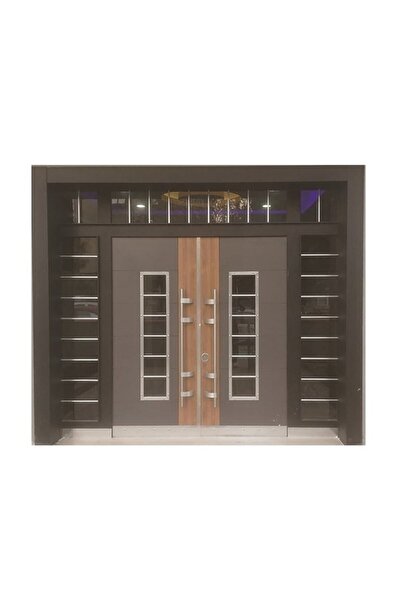 Tezdoor Antrasit Renk Apartman Giriş, Bina Giriş Kapısı Sağ Açılım