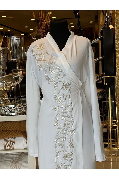 Antepiş Home Silver Glitter Embroidered Prayer Dress