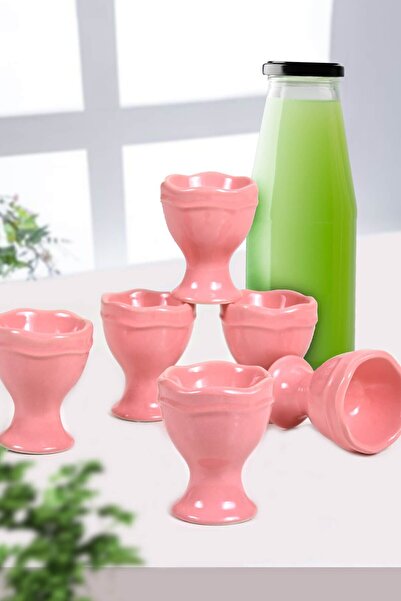 Keramika كوب بيض جولييت وردي 07 سم 6 قطع