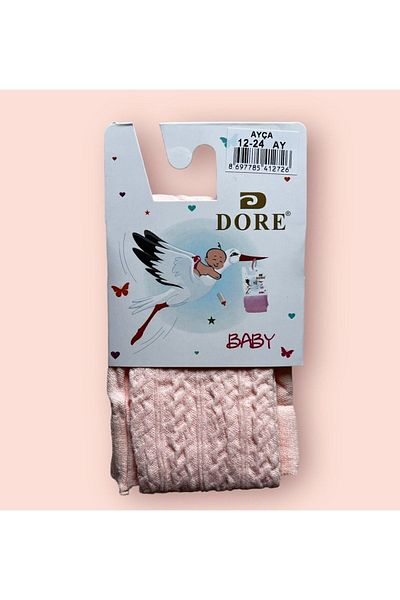 Dore Baby Salmon Color Ayça Self Patterned Mousse Pantyhose
