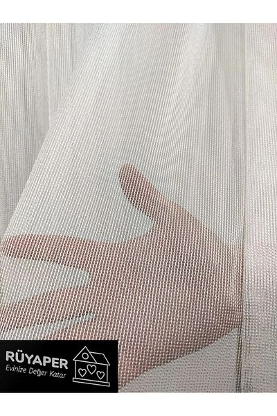 RÜYAPER New Season Rüyaper - Steel Colored, Knitted Gramaged Tulle Curtain, Don't Want Ironing, Tight Pleated