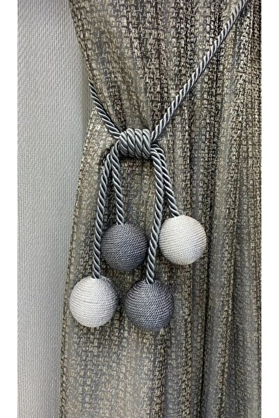 KONAK HOME Cortina de fundal cu 4 bile și dispozitiv de legare la tavan - 2 brașoare