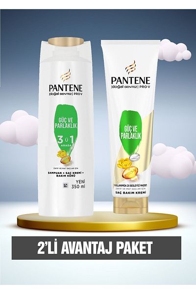Pantene 3 in 1 Hair Care Set - Strength, Shine and Conditioner