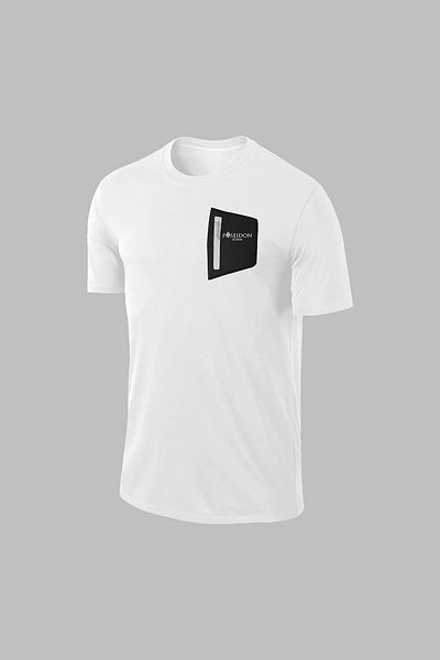 POSEIDON STORM Бяла мъжка тениска Dri-fit - без щампа, къс ръкав, размер S-3xl