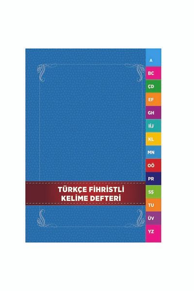 4E YAYIN DAĞITIM Turkish Notebook Vocabulary - Karatay Publishing House with Plastic Cover 153-08-4458