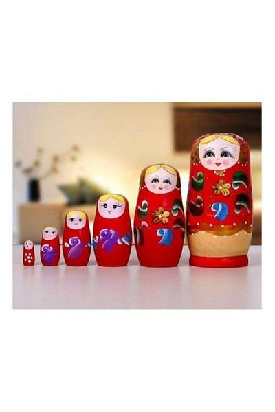 Tatlı Telaşlar Wooden Matryoshka Set of 5