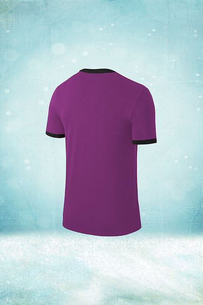 POSEIDON STORM Мъжка лилава тениска за туризъм с кръгло деколте Dri-fit от плат, без принт, размер S-3xl