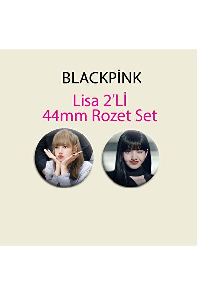 Nemika BlackPink Lisa 2 Adet 44mm Buton rozet - Kpop