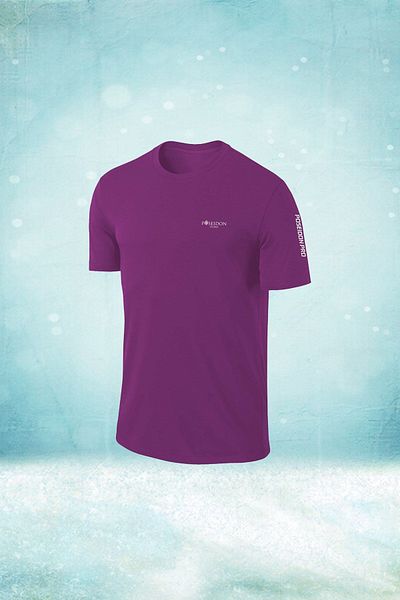 POSEIDON STORM Мъжка лилава ежедневна тениска с къс ръкав и кръгло деколте Dri-fit, размер S-3xl
