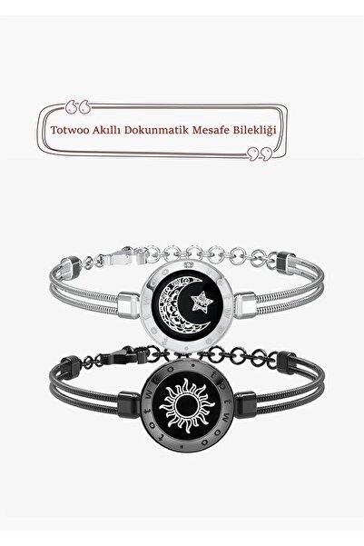Totwoo Mesafe Bilekliği - Akıllı Dokunmatik Sevgililer Bilekliği