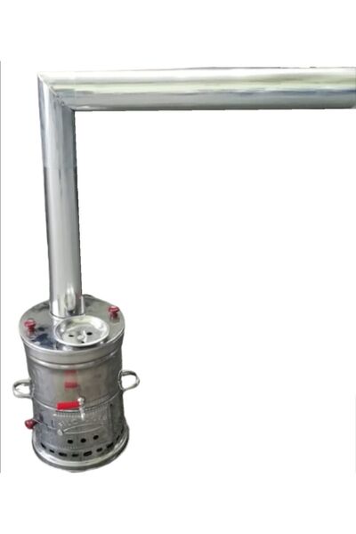 Semaver Uzatma Borusu 7 Cm Çapında 2 Boru 1 Dirsek