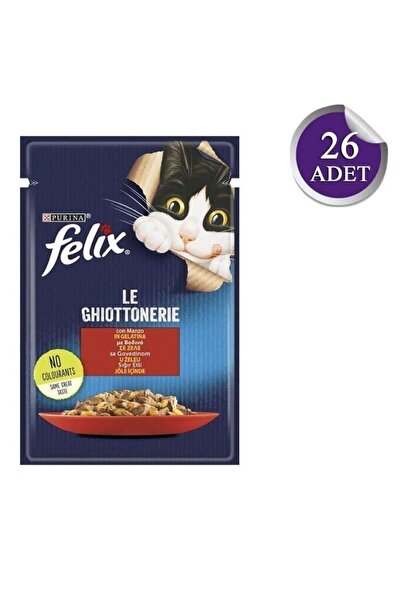 Purina Felix Felix Sığır Etli Yetişkin Kedi Konservesi 85gr X 26 Adet