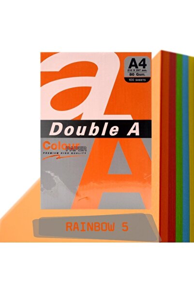DOUBLE A Renkli Fotokopi Kağıdı 100 Lü A4 80 Gr Rainbow 5