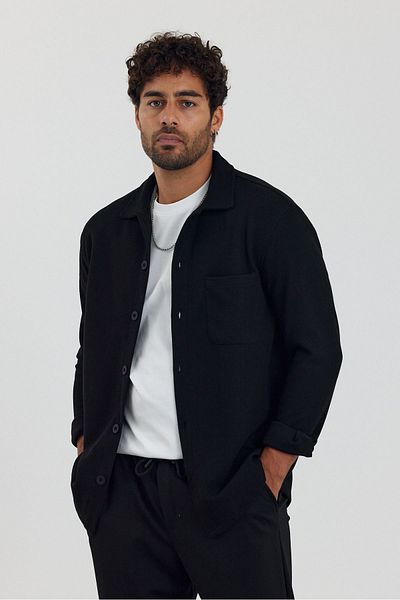 İLKCET MODA Ανδρικό πουκάμισο - Μακρυμάνικο, Υφαντό Βασικό Μοντέλο