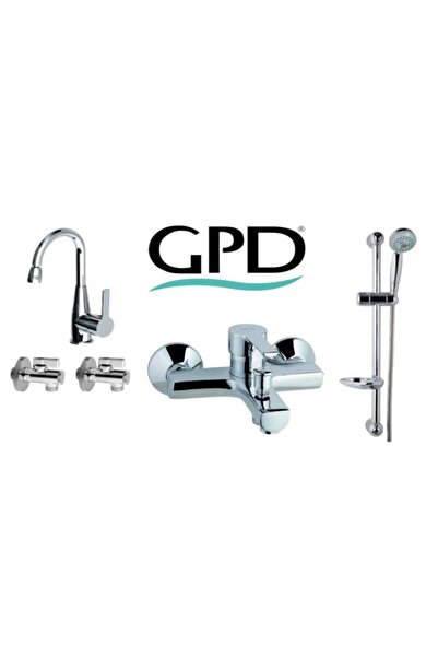 GPD Solus 5 Parça Banyo Armatür Musluk Batarya Seti Mbb55-mtl55-dst16-fkm01-2