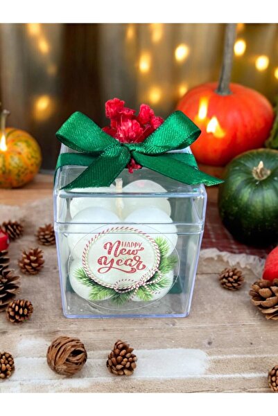 aralmini 10 Adet Yılbaşı Özel Tasarımlı  Yeşil Konseptli Mika Kutu ve Bubble ...