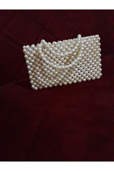 CandyLand Accessory Beyaz İnci El Çantası ÖZEL YAPIM