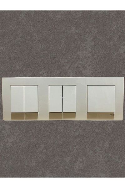 VİKO Karre Set of 3 2 Pieces Commutator 1 Piece Key 3 Piece Frame White