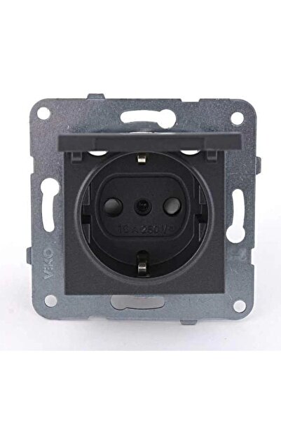 VİKO Artline Novella Füme Kapaklı Topraklı Priz Çerçevesiz 92605412