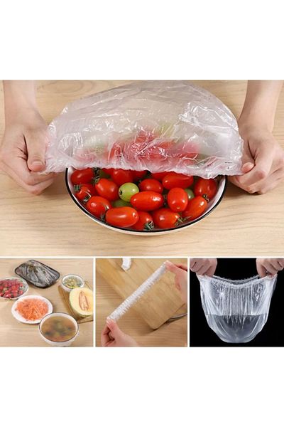 GELİNHOMES 100 Pcs Practical Freshness Preserving Pot and Plate Cap| Multi-Purpose Cover Food Cap Stretch Cover