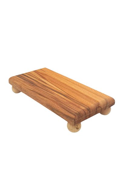 Woodcept 21cm Wooden Presentation and Oil Pot Stand with Marble Legs - Riser and Organizer