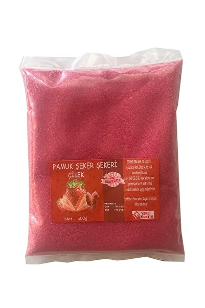 ŞEKERCE Pembe Pamuk Şeker Şekeri 500 gr - Çilek Aromalı Hazır Renkli Pamuk Şe...