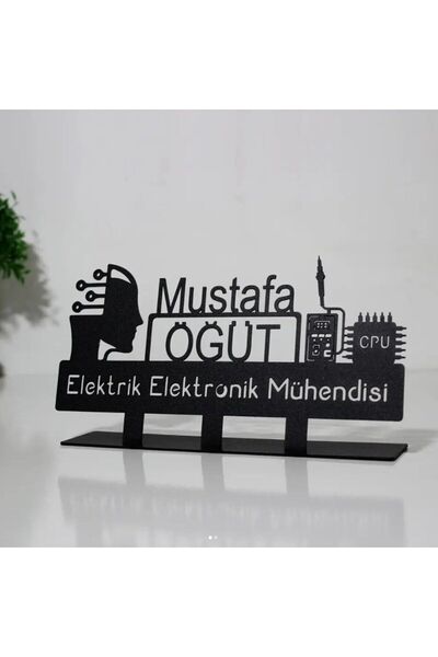 3art Metal Elektrik Elektronik Mühendisi Masaüstü İsimlik - Kişiye Özel Metal...
