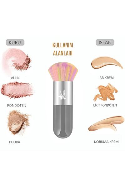 Demstar Επαγγελματικό πινέλο μακιγιάζ Kabuki Foundation και Blush - Luxury RS