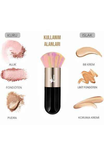 Demstar Professional Kabuki Foundation and Blush Makeup Brush - Luxury Rs