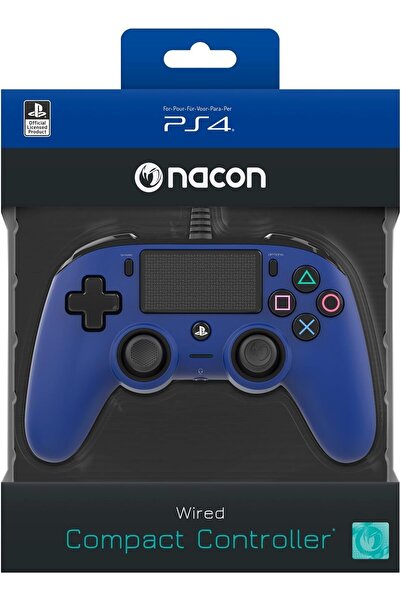 Nacon Wired Compact Controller for PlayStation 4 - Blue