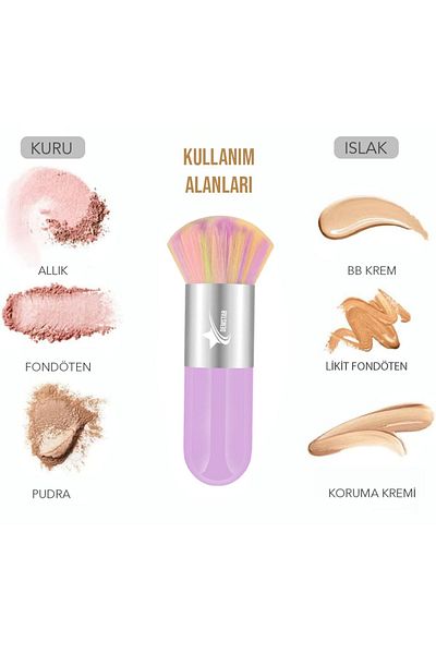 Demstar Professional Kabuki Foundation and Blush Makeup Brush - Luxury Rs