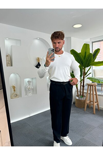 UTTBASİC Beyaz Basic Uzun Kol Badi