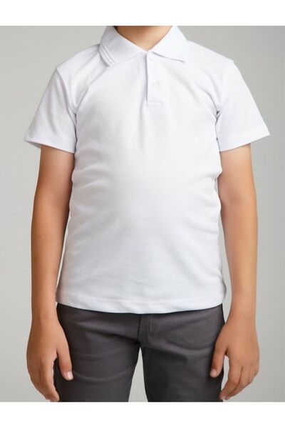 QKK Λευκό μπλουζάκι Polo Neck Lacoste Σχολικό κοντομάνικο μπλουζάκι