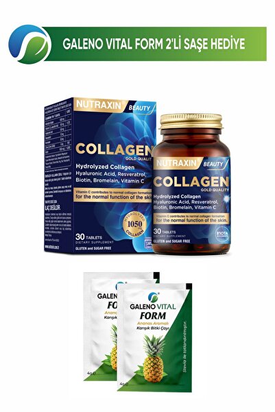 Nutraxin Beauty Collagen 30 Tablet Galeno V. Form 2'li Saşe