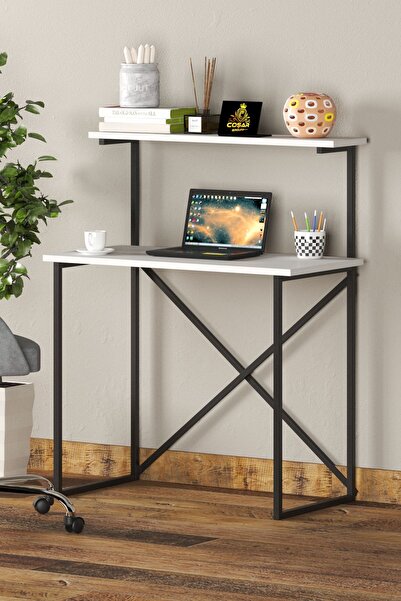 Cosargroup Raflı Çalışma Masası Raf Kitaplık Çok Amaçlı Ofis Masa Raflı Atlan...