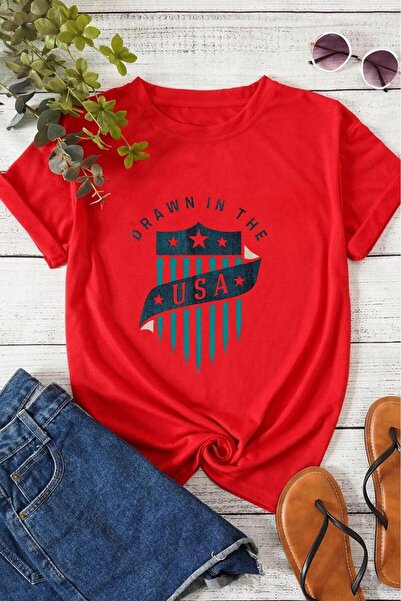 Massgai Unisex Oversize kroj kratki rukav Štampano Pamuk T-shirt