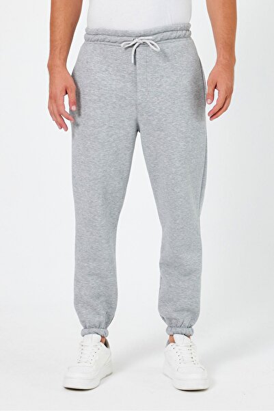 BLUE STREET Men's Regular/Normal Cut Elastic Leg Fleece/Warm Sweatpants