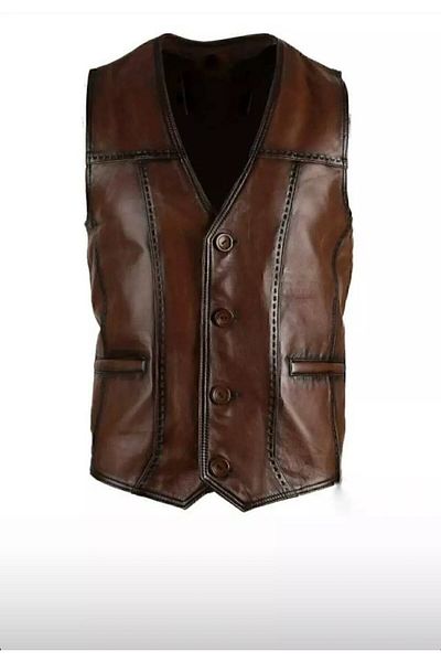 ArdaStilDeri Genuine Leather Style Vest