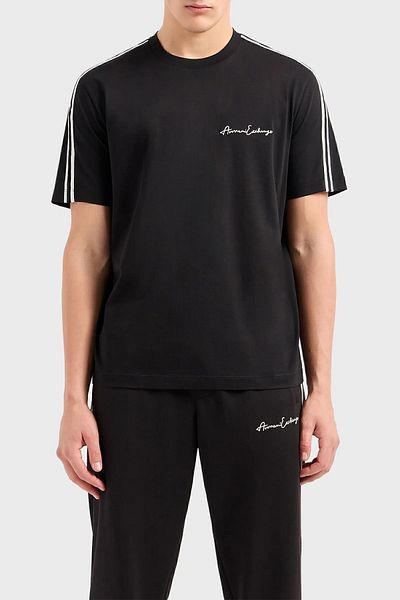 Armani Exchange Βαμβακερό μπλουζάκι με κανονική εφαρμογή ανδρικό μπλουζάκι με λαιμόκοψη 8NZTSG ZJ9AZ 1200