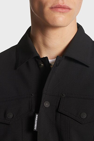 DSquared2 Men's Slim Fit Logo Stretch Woolen Bomber Jeans Jacket - S74Am1482 S40320 900