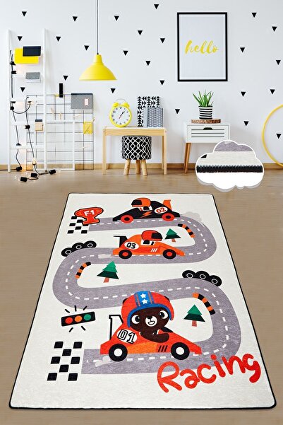 Chilai Home Race Makinede Yıkanabilir Kaymaz Taban Leke Tutmaz Dijital Çocuk ...