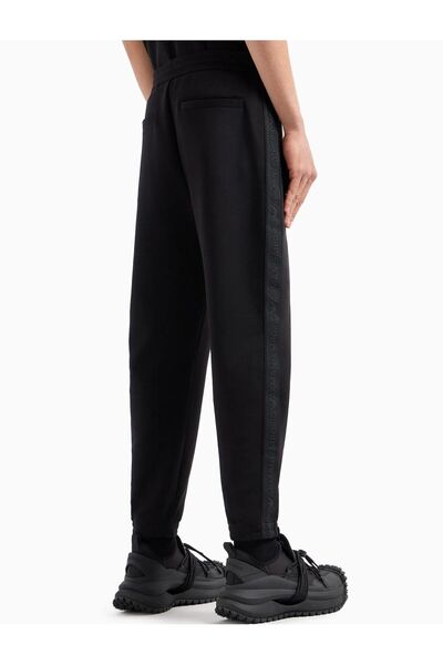 Emporio Armani Erkek Marka Logo Detaylı Lastik Bel ve Bilek Siyah Pantolon 3D1P68 1JHSZ-0999