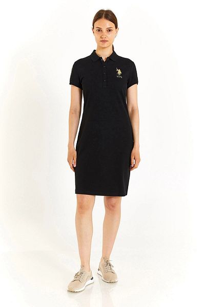 U.S. Polo Assn. BAZA. Rochie polo slim din bumbac cu gât polo - G082SZ 0751806726