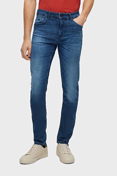 BOSS Pamuklu Normal Bel Slim Fit Pantolon Erkek Kot Pantolon 50491002 421
